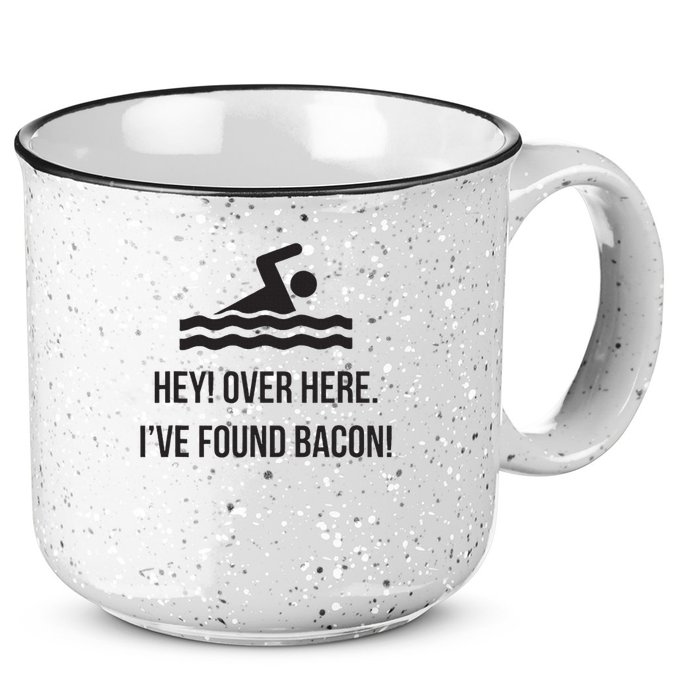 I've Found Bacon! Funny Swimmer , Bacon Lovers 15oz Campfire Ceramic Mug