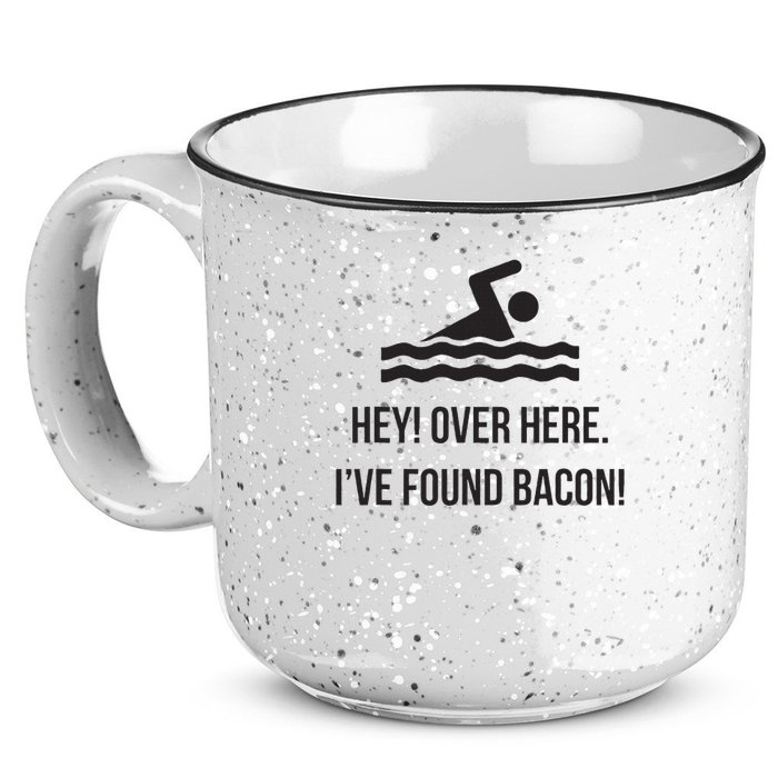 I've Found Bacon! Funny Swimmer , Bacon Lovers 15oz Campfire Ceramic Mug