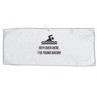 I've Found Bacon! Funny Swimmer , Bacon Lovers Large Microfiber Waffle Golf Towel