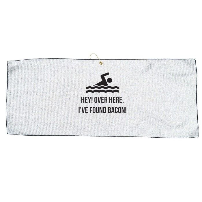 I've Found Bacon! Funny Swimmer , Bacon Lovers Large Microfiber Waffle Golf Towel