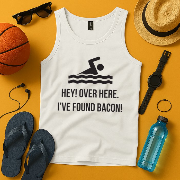 I've Found Bacon! Funny Swimmer , Bacon Lovers Tank Top