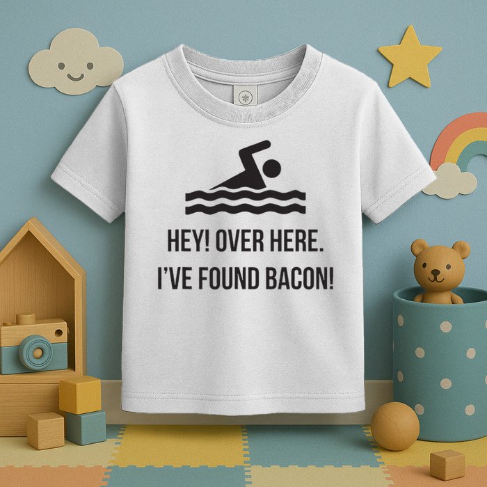 I've Found Bacon! Funny Swimmer , Bacon Lovers Toddler T-Shirt