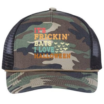 ItS Frickin Bats I Love Halloween Retro Rope Trucker Hat Cap