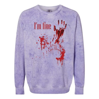 IM Fine Bloody Halloween Colorblast Crewneck Sweatshirt