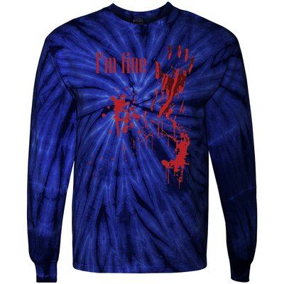 IM Fine Bloody Halloween Tie-Dye Long Sleeve Shirt