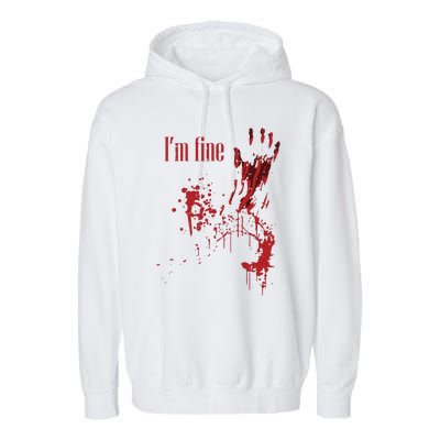 IM Fine Bloody Halloween Garment-Dyed Fleece Hoodie