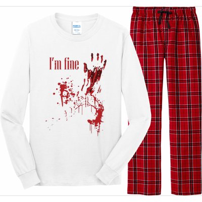 IM Fine Bloody Halloween Long Sleeve Pajama Set