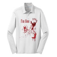 IM Fine Bloody Halloween Silk Touch Performance Long Sleeve Polo