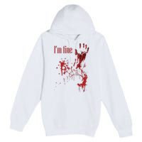 IM Fine Bloody Halloween Premium Pullover Hoodie