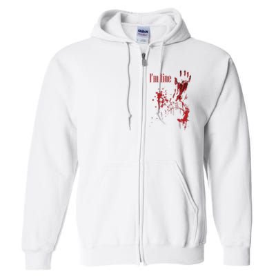 IM Fine Bloody Halloween Full Zip Hoodie