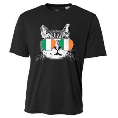 Irish Flag Cat T St. Patrick's Day Catrick's Cattys Cooling Performance Crew T-Shirt