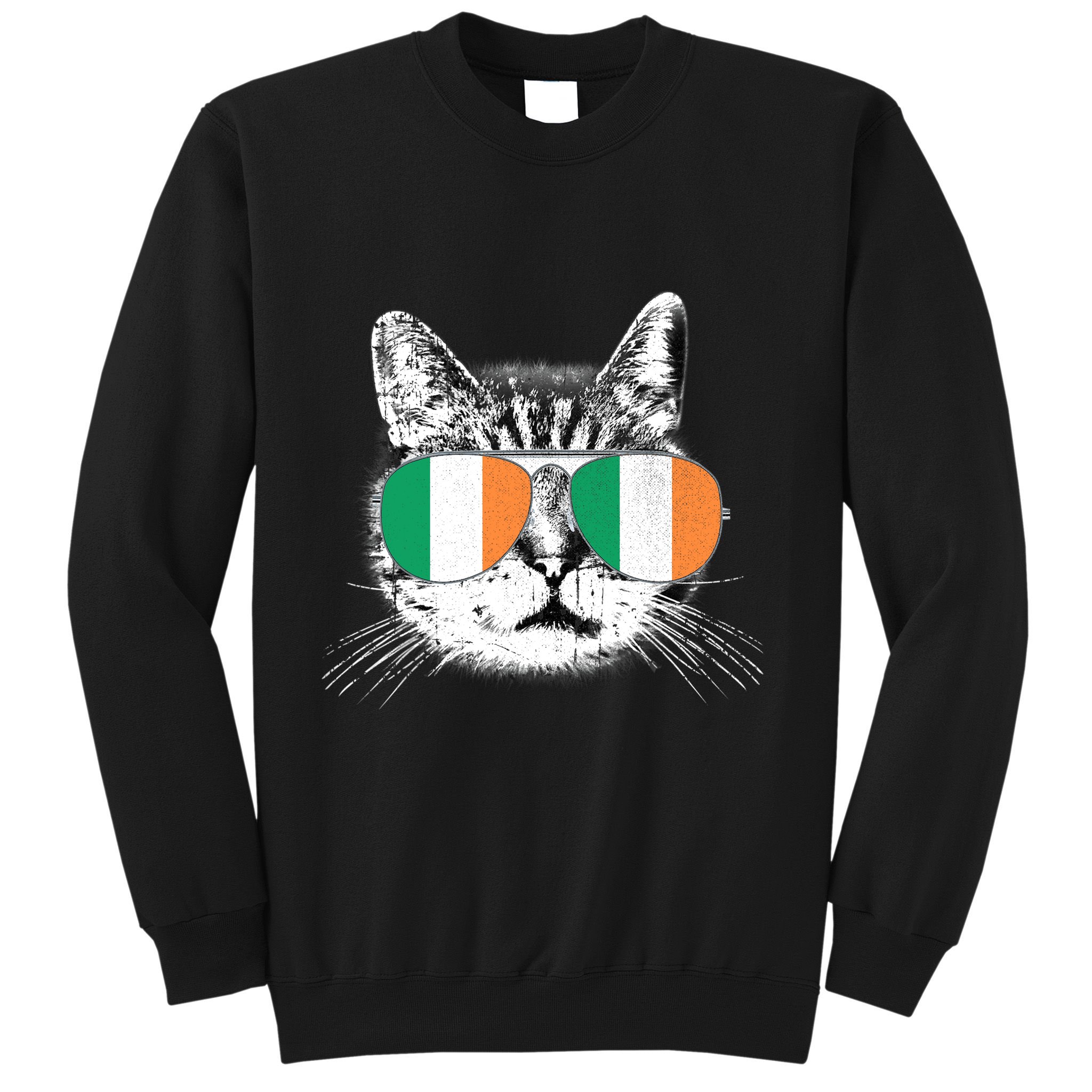 Irish Flag Cat T St. Patrick's Day Catrick's Cattys Sweatshirt
