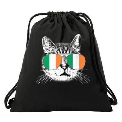 Irish Flag Cat T St. Patrick's Day Catrick's Cattys Drawstring Bag