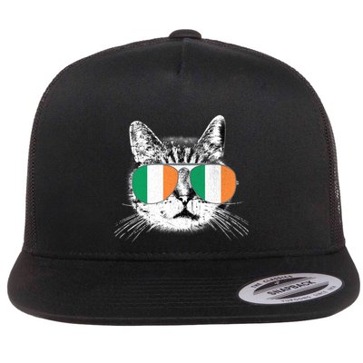 Irish Flag Cat T St. Patrick's Day Catrick's Cattys Flatbill Hat