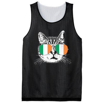 Irish Flag Cat T St. Patrick's Day Catrick's Cattys Mesh Reversible Basketball Jersey Tank