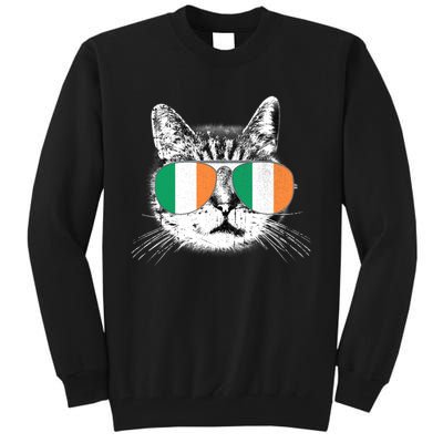 Irish Flag Cat T St. Patrick's Day Catrick's Cattys Tall Sweatshirt