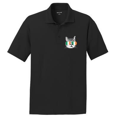 Irish Flag Cat T St. Patrick's Day Catrick's Cattys PosiCharge RacerMesh Polo