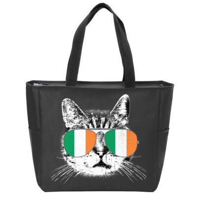 Irish Flag Cat T St. Patrick's Day Catrick's Cattys Zip Tote Bag