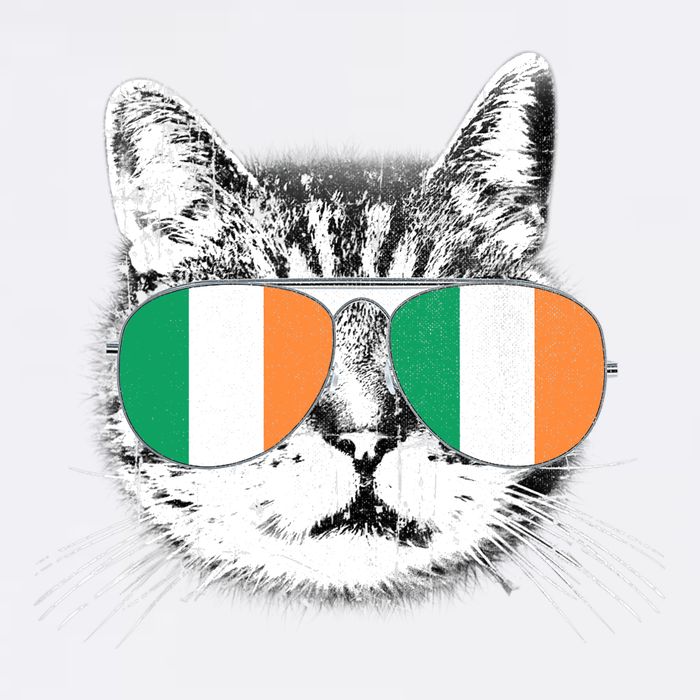 Irish Flag Cat T St. Patrick's Day Catrick's Cattys Garment-Dyed Sweatshirt