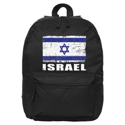Isreal Flag Country Flag Isreal 16 in Basic Backpack