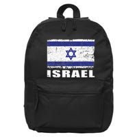 Isreal Flag Country Flag Isreal 16 in Basic Backpack