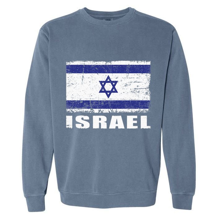 Isreal Flag Country Flag Isreal Garment-Dyed Sweatshirt