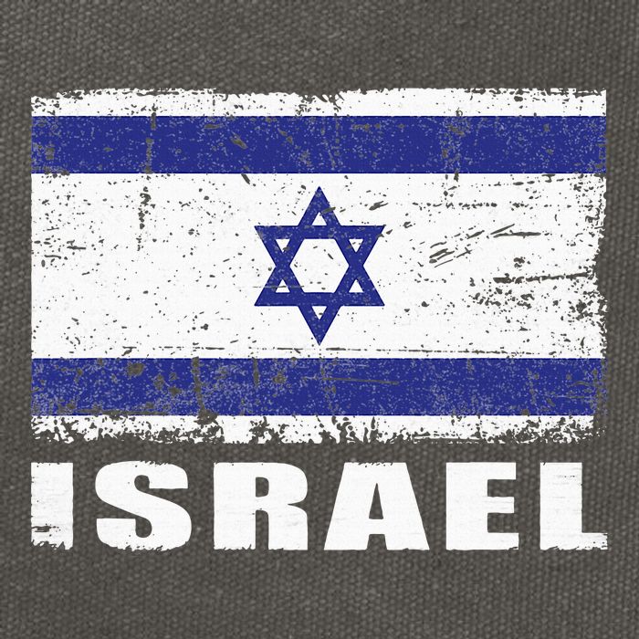 Isreal Flag Country Flag Isreal Cotton Canvas Backpack