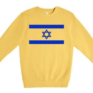 Israeli Flag Cool Jew Hanukkah Flags Israel Premium Crewneck Sweatshirt