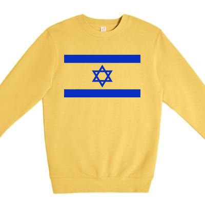 Israeli Flag Cool Jew Hanukkah Flags Israel Premium Crewneck Sweatshirt