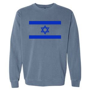 Israeli Flag Cool Jew Hanukkah Flags Israel Garment-Dyed Sweatshirt