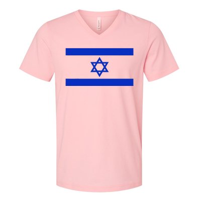 Israeli Flag Cool Jew Hanukkah Flags Israel V-Neck T-Shirt