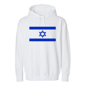 Israeli Flag Cool Jew Hanukkah Flags Israel Garment-Dyed Fleece Hoodie