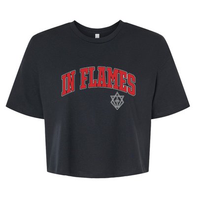 In Flames Collegiate Bella+Canvas Jersey Crop Tee