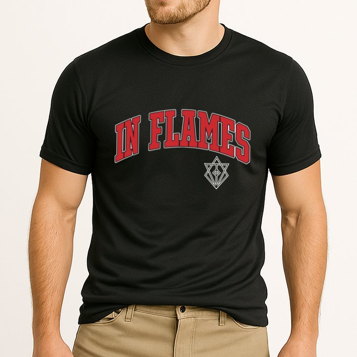 In Flames Collegiate Cooling Performance Crew T-Shirt
