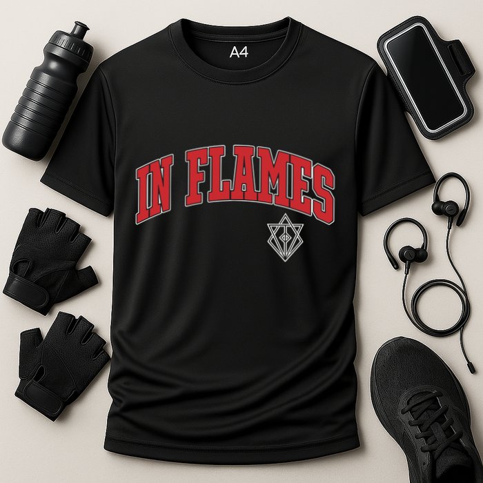 In Flames Collegiate Cooling Performance Crew T-Shirt