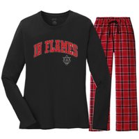 In Flames Collegiate Women's Long Sleeve Flannel Pajama Set 