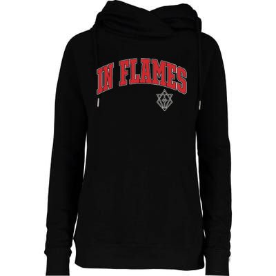 In Flames Collegiate Womens Funnel Neck Pullover Hood