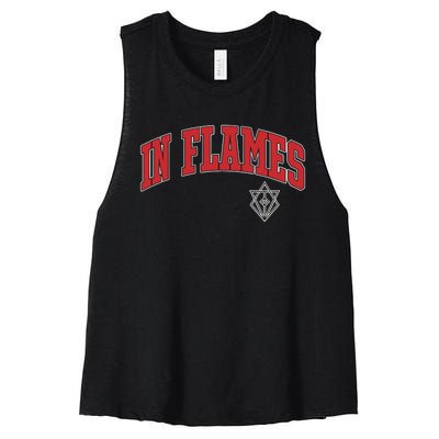 In Flames Collegiate Women's Racerback Cropped Tank