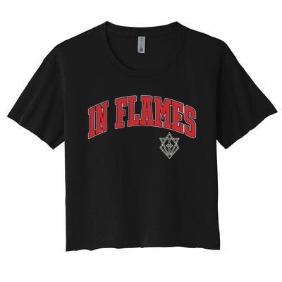 In Flames Collegiate Women's Crop Top Tee