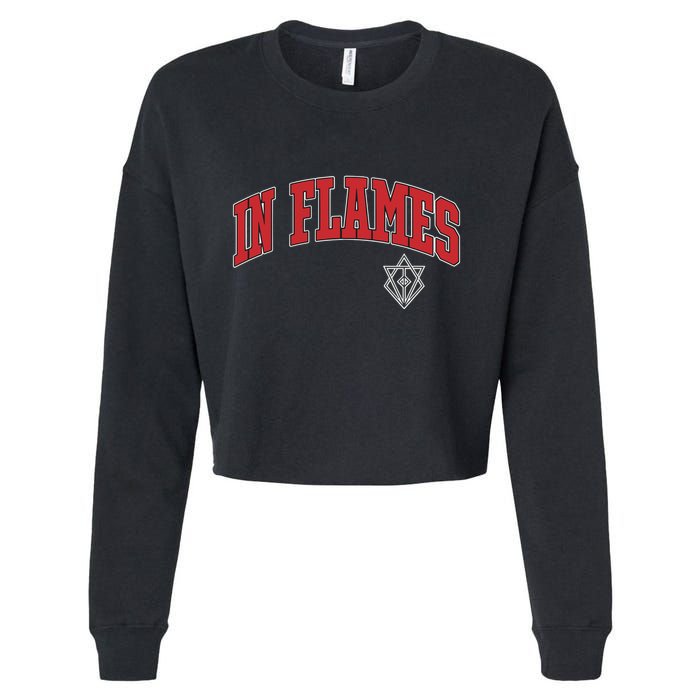 In Flames Collegiate Cropped Pullover Crew