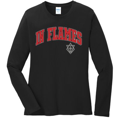 In Flames Collegiate Ladies Long Sleeve Shirt