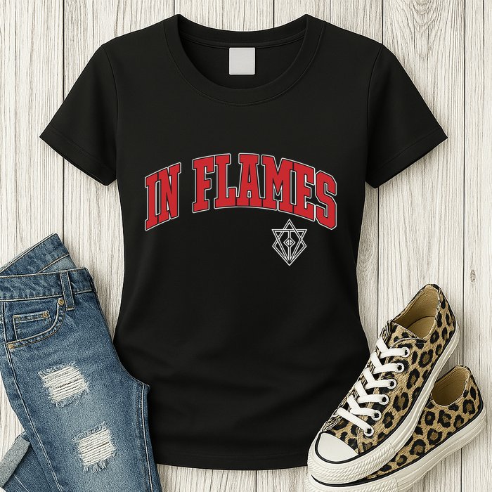 In Flames Collegiate Womens T-Shirt