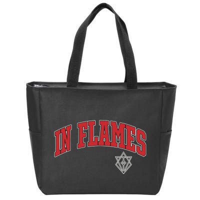 In Flames Collegiate Zip Tote Bag
