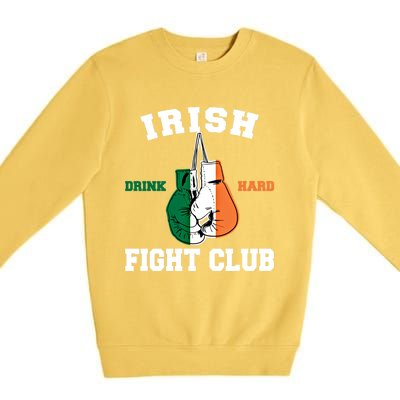 Irish Fight Club Funny Irish Boxing Gift Premium Crewneck Sweatshirt