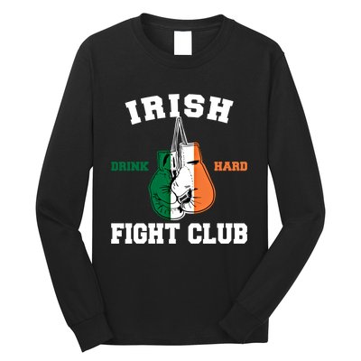 Irish Fight Club Funny Irish Boxing Gift Long Sleeve Shirt