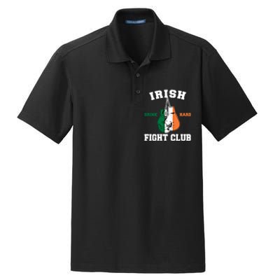 Irish Fight Club Funny Irish Boxing Gift Dry Zone Grid Polo