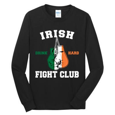 Irish Fight Club Funny Irish Boxing Gift Tall Long Sleeve T-Shirt