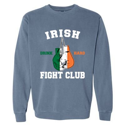 Irish Fight Club Funny Irish Boxing Gift Garment-Dyed Sweatshirt