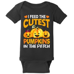 I Feed Cutest Pumpkins In The Patch Lunch Lady Thanksgiving Baby Bodysuit