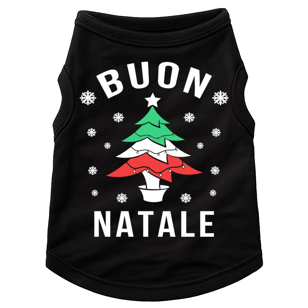 Italian Flag Christmas Tree Buon Natale Gift Doggie Tank